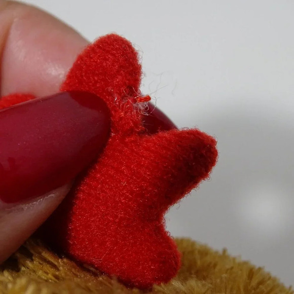 Ty Beanie Hoofer Ball Plush Reindeer Christmas Toy With Red Antlers 2011 5 inch - Picture 5 of 5